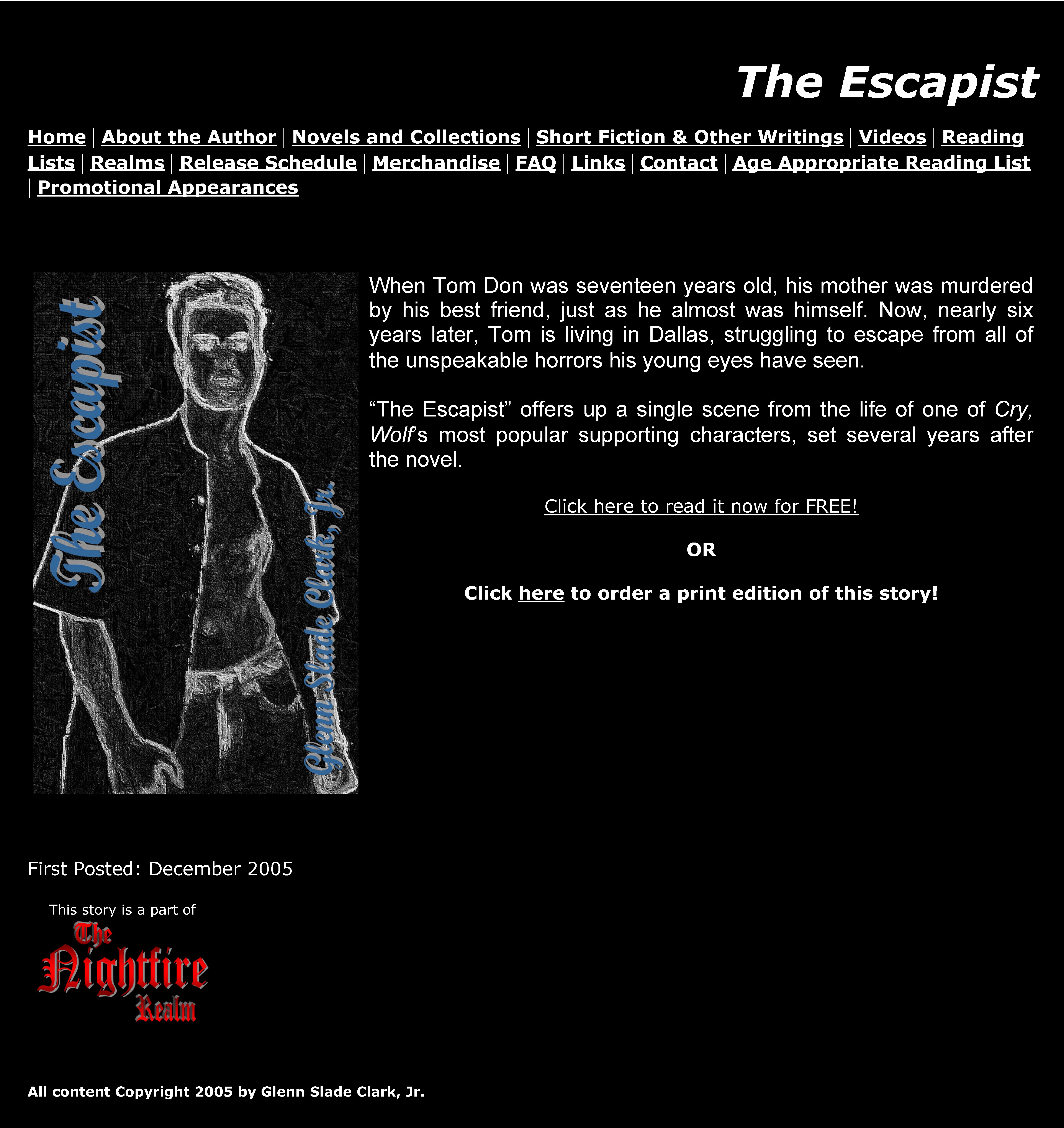 Original Web page layout (2006-2013)